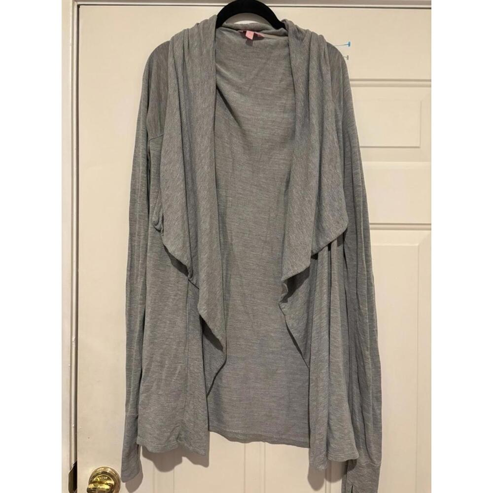 Women's Lily Pulitzer open front cardigan sweater grey very oversized sz S #1304